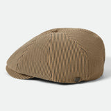 Brixton Brood Snap Cap Dark Tan/Black Hickory Stripe