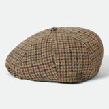 Brixton Brood Snap Cap Oatmeal/Charcoal Houndstooth