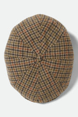 Brixton Brood Snap Cap Oatmeal/Charcoal Houndstooth