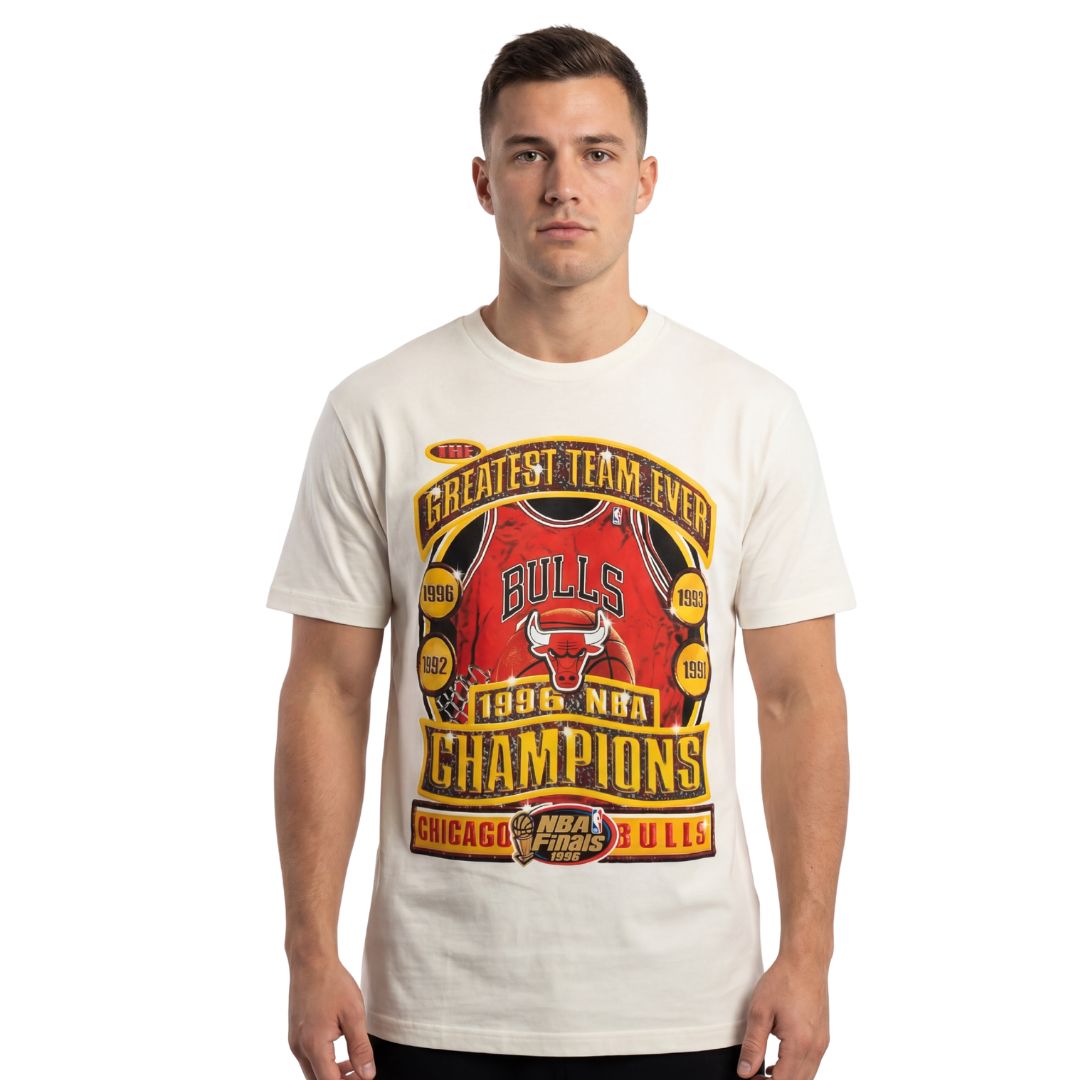 Mitchell & Ness NBA 1996 Champions Tee Chicago Bulls White