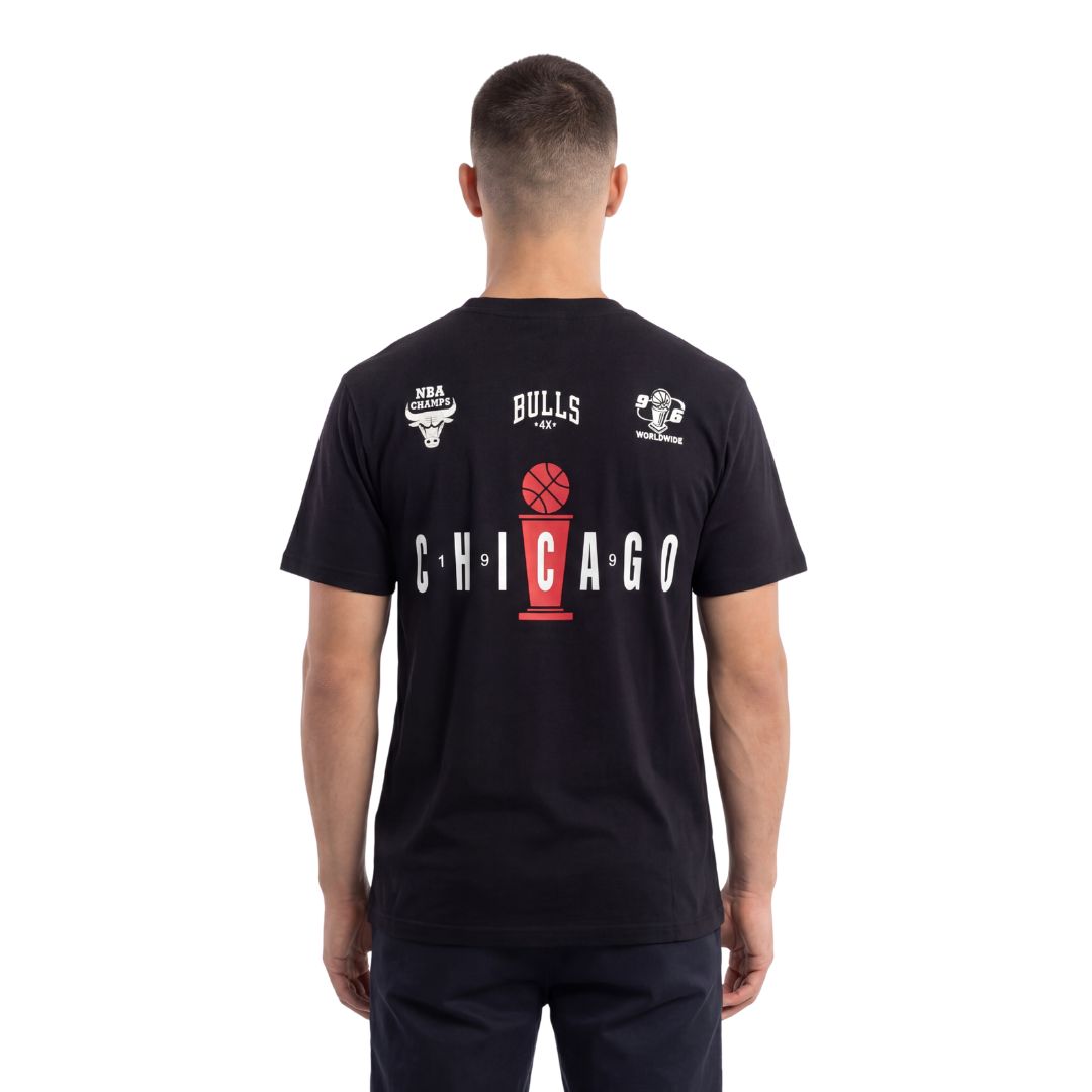 Mitchell & Ness NBA Chicago Bulls 4 Time Tee Black