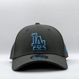 New Era 39Thirty MLB Los Angeles Dodgers Black Neon Blue