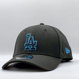 New Era 39Thirty MLB Los Angeles Dodgers Black Neon Blue