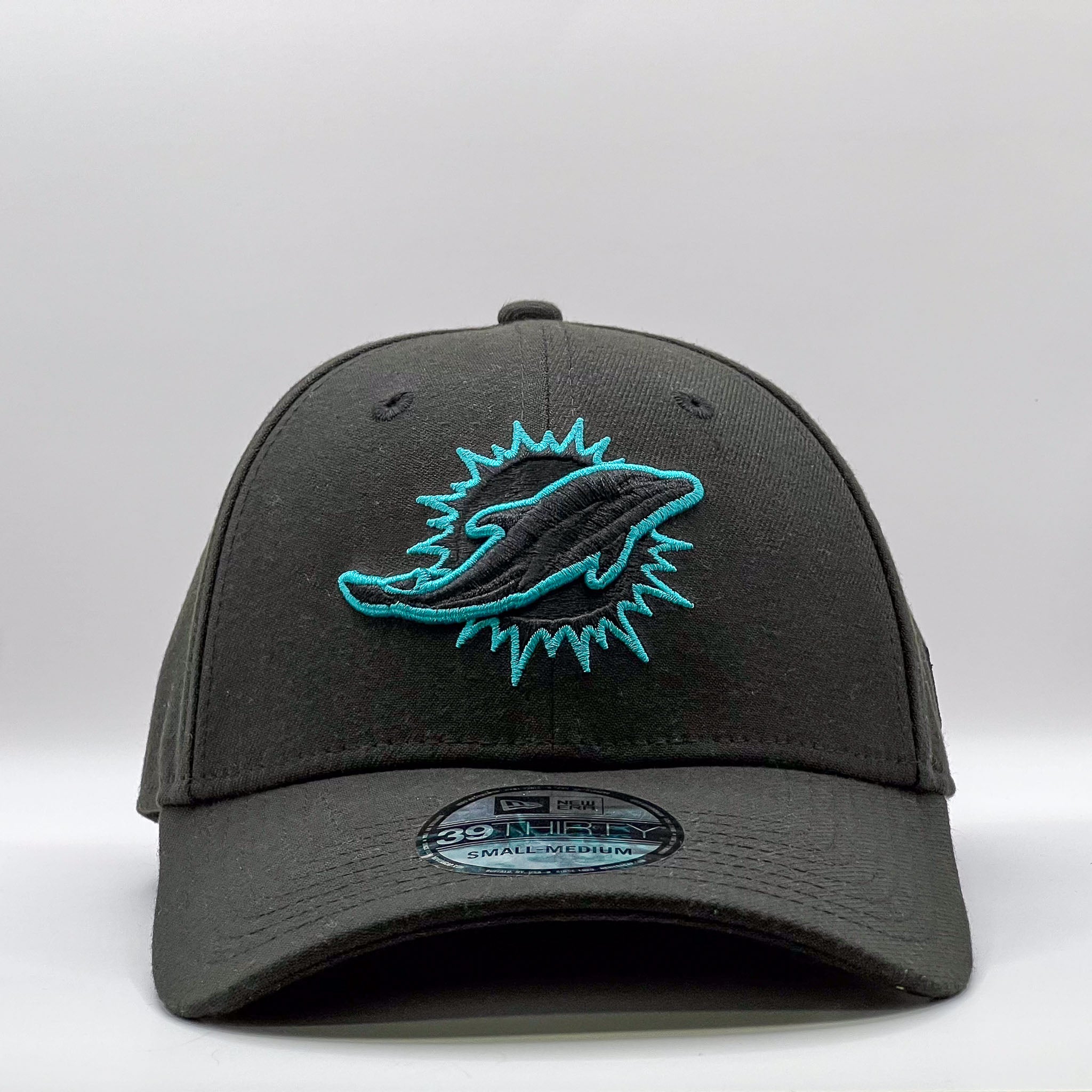 New Era 39Thirty NFL Outline Miami Dolphins Black Teal