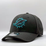 New Era 39Thirty NFL Outline Miami Dolphins Black Teal
