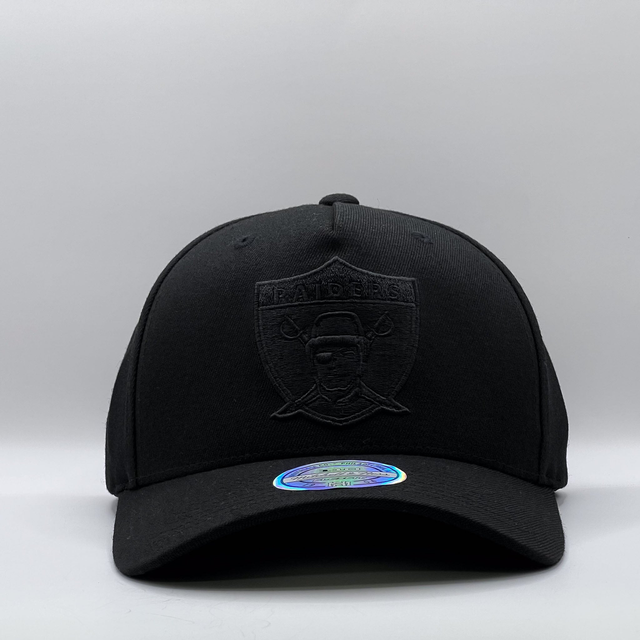 Mitchell & Ness NFL Flexfit 110 Black On Black Las Vegas Raiders