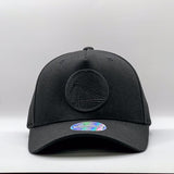 Mitchell & Ness NBA Flexfit 110 Black On Black Golden State Warriors