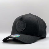 Mitchell & Ness NBA Flexfit 110 Black On Black Golden State Warriors