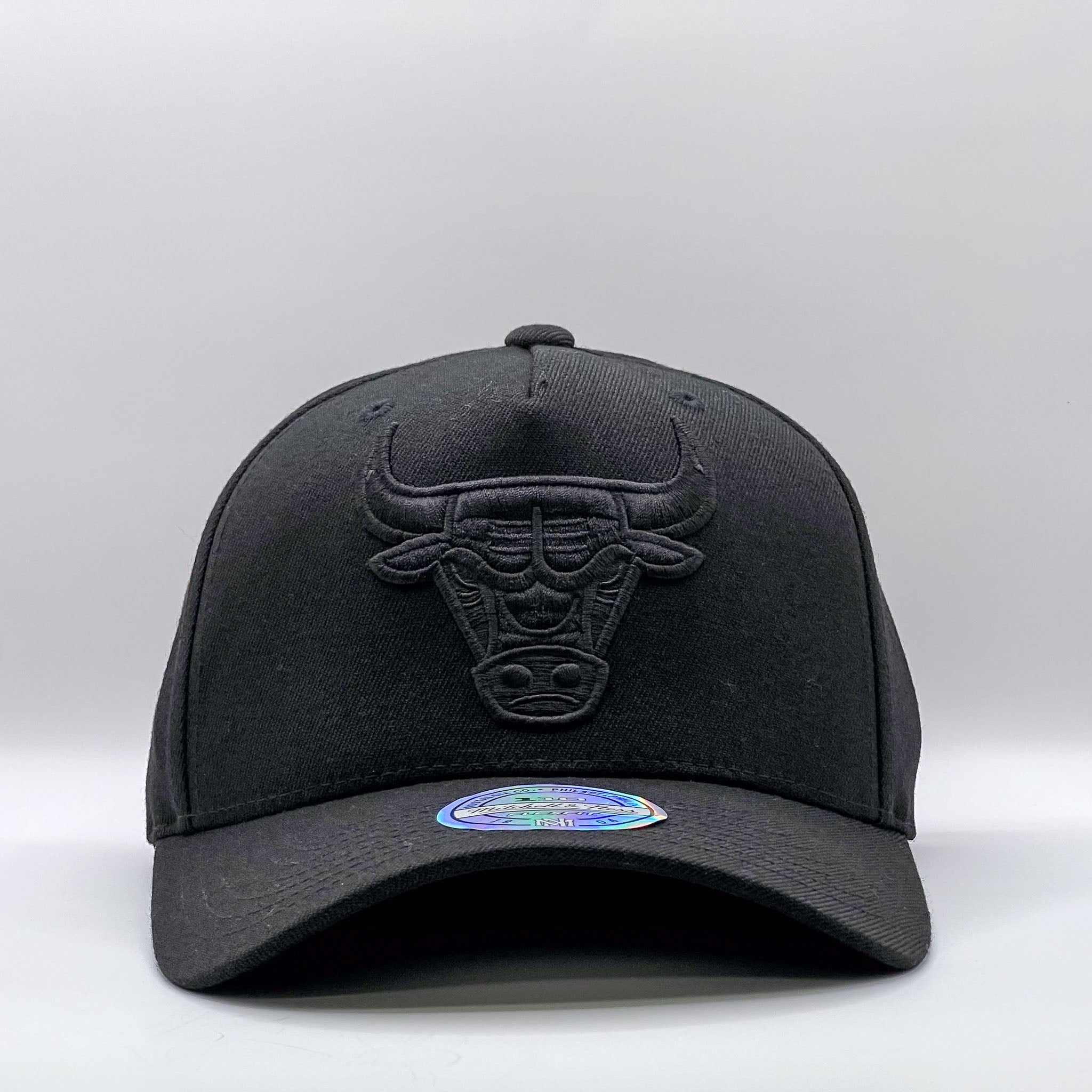 Mitchell & Ness NBA Flexfit 110 Black On Black Chicago Bulls