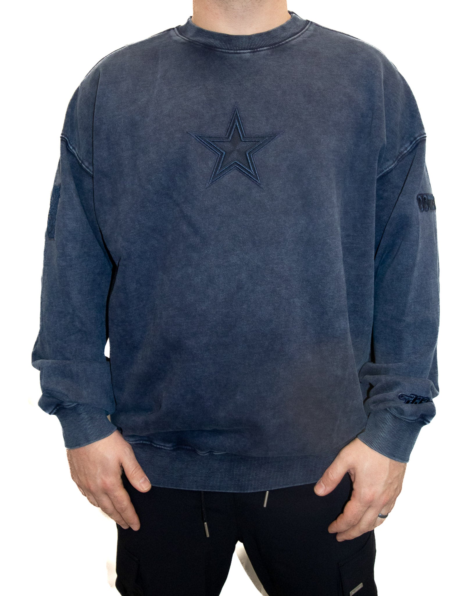 Pro Standard MLB Washed Classic Drop Shoulder Crewneck Dallas Cowboys Washed Midnight Navy
