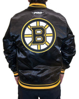Pro Standard NHL City Ransom Satin Jacket Boston Bruins Black Yellow