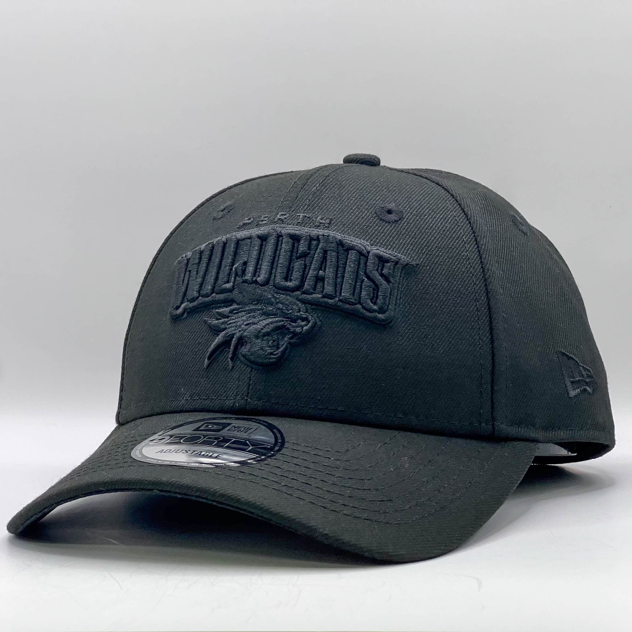 New Era 9Forty NBL Black On Black Perth Wildcats
