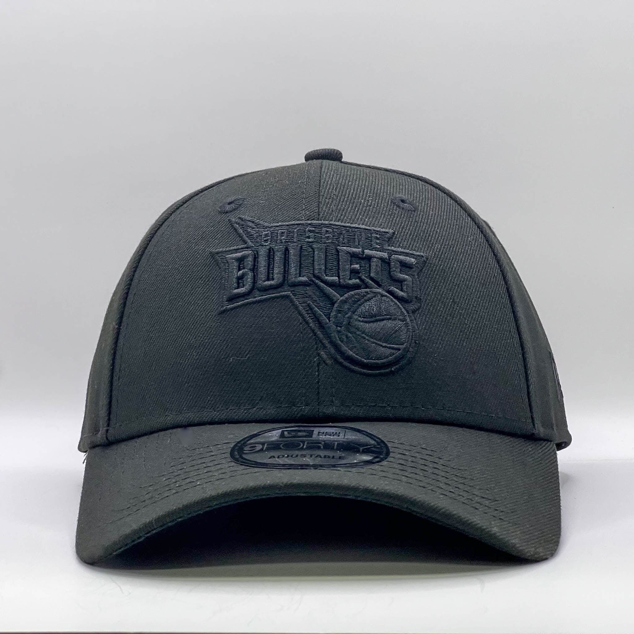 New Era 9Forty NBL Black On Black Brisbane Bullets