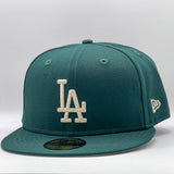New Era 59Fifty MLB Los Angeles Dodgers Dark Green Stone