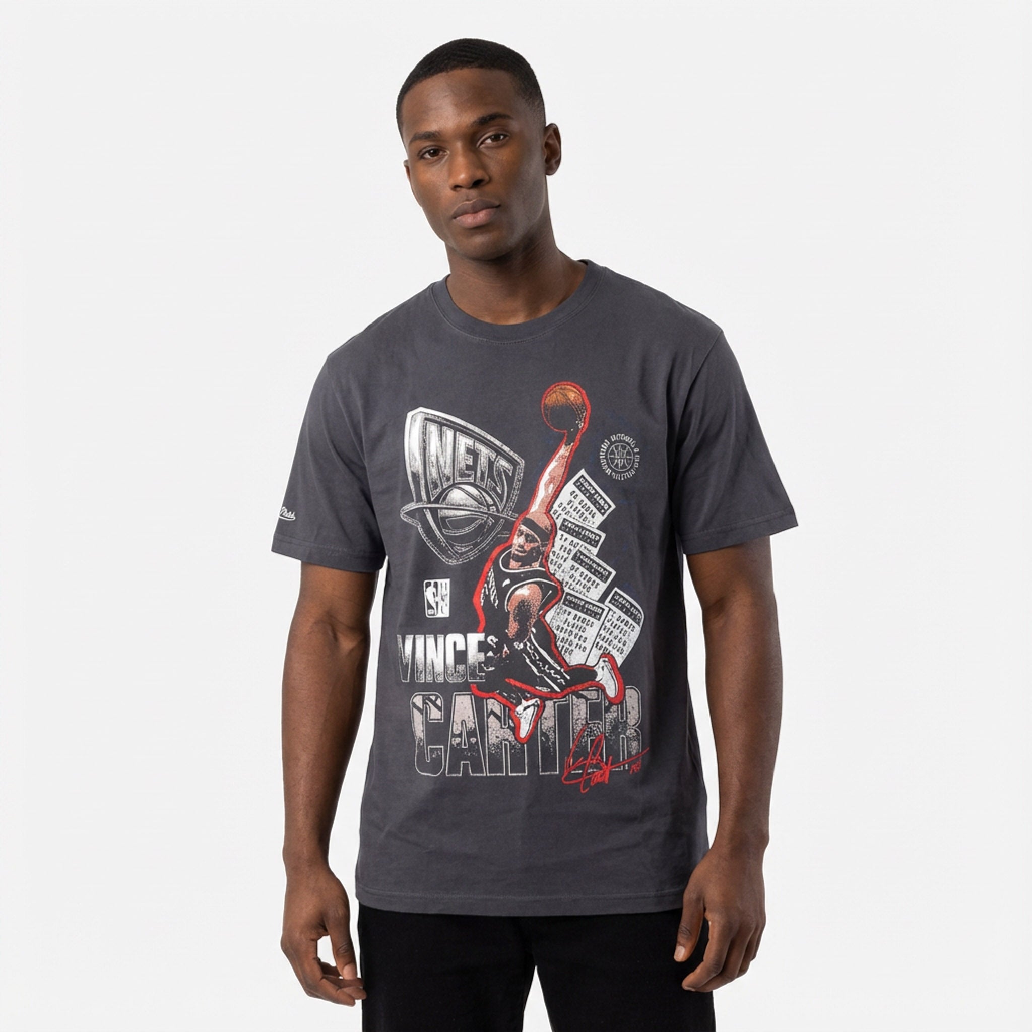 Mitchell & Ness NBA Vince Carter Tee New Jersey Nets Washed Black