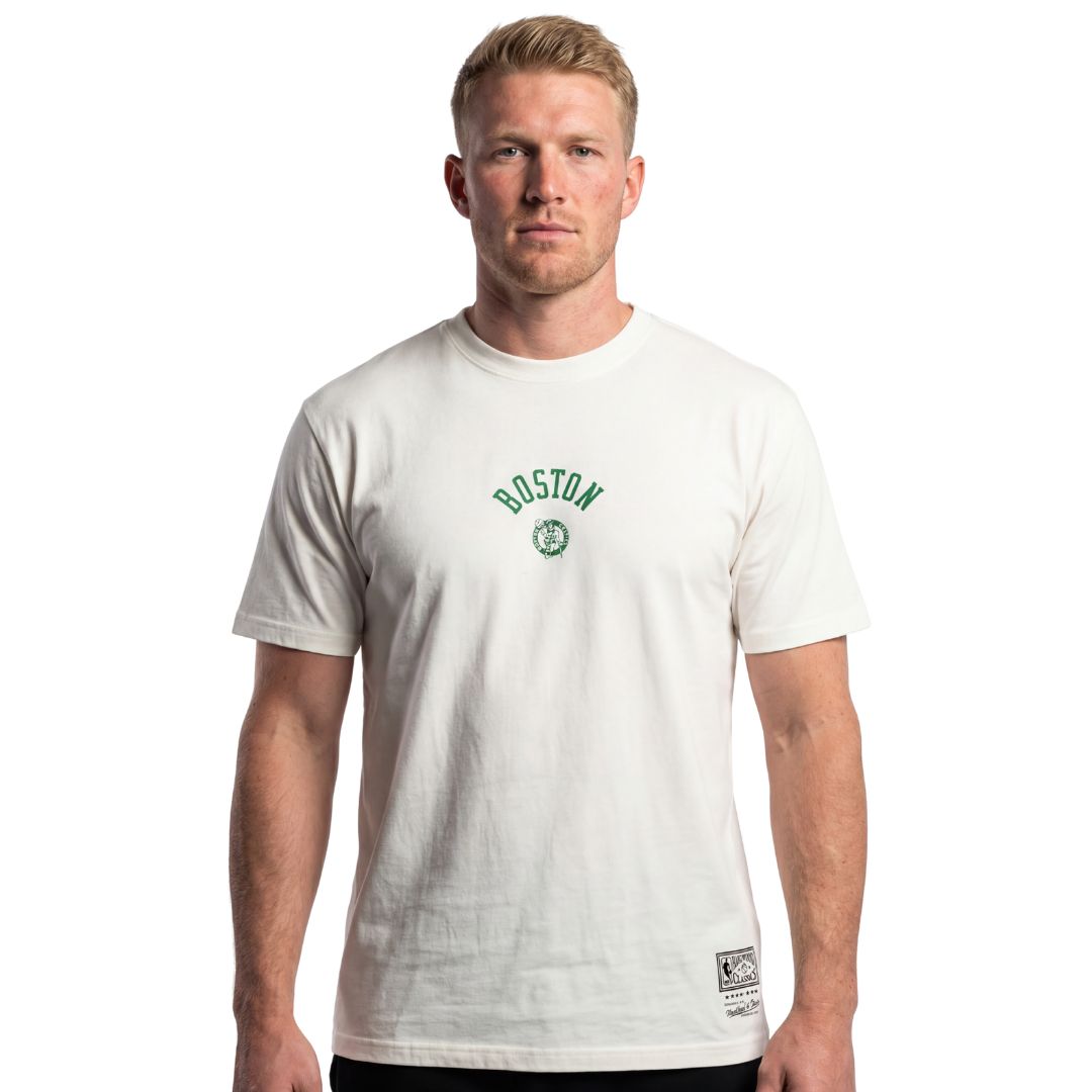 Mitchell & Ness NBA Boston Celtics 18 Tee Vintage White