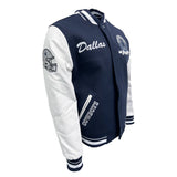 Pro Standard NFL Team Badge Wool Varsity Jacket Dallas Cowboys Midnight Navy/White