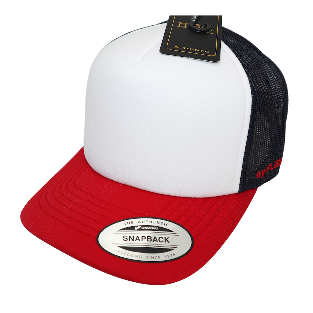 Flexfit Hi Crown Trucker Red White Blue