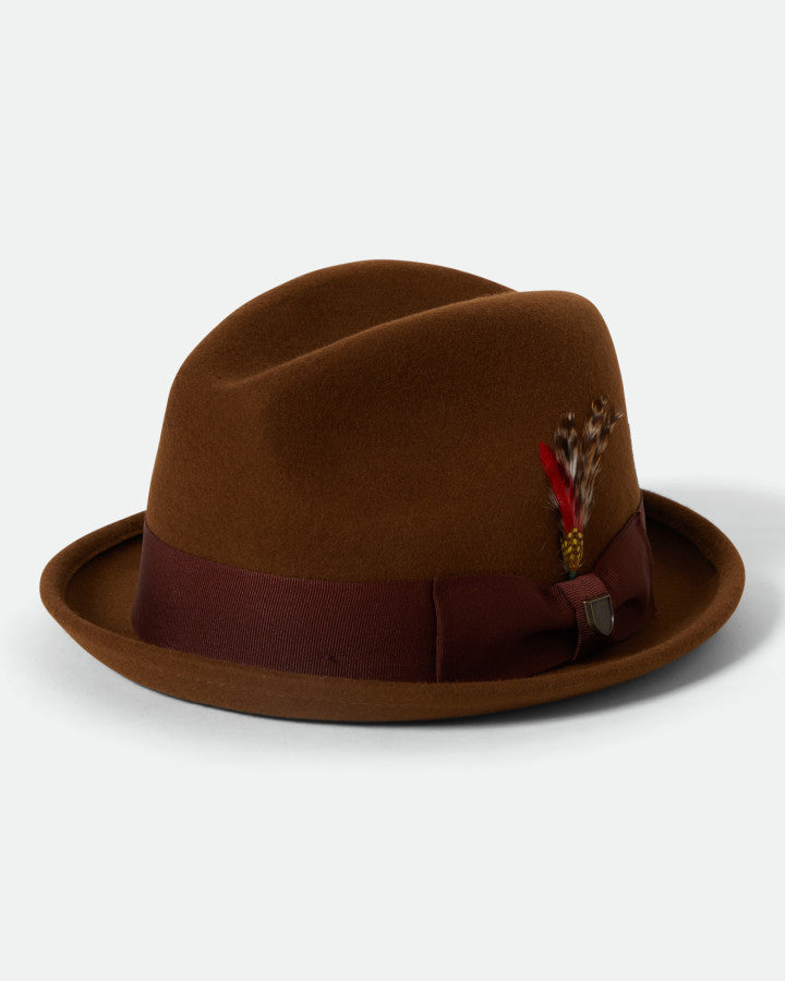 Brixton Gain Fedora Coffee/Chestnut