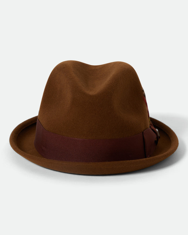 Brixton Gain Fedora Coffee/Chestnut