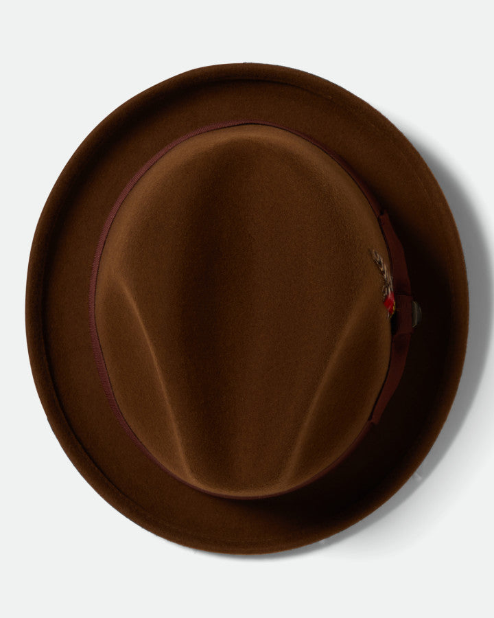 Brixton Gain Fedora Coffee/Chestnut