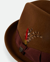 Brixton Gain Fedora Coffee/Chestnut