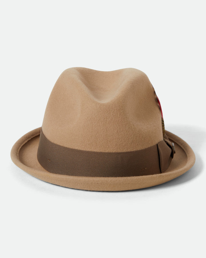 Brixton Gain Fedora Sand/Antique Brass