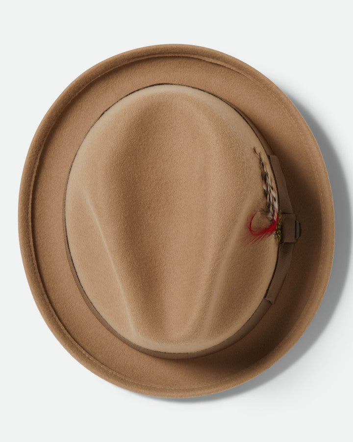 Brixton Gain Fedora Sand/Antique Brass