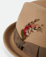 Brixton Gain Fedora Sand/Antique Brass