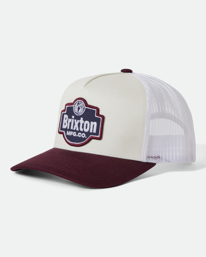 Brixton Genuine QLTY MP Trucker Snapback Off White/Port