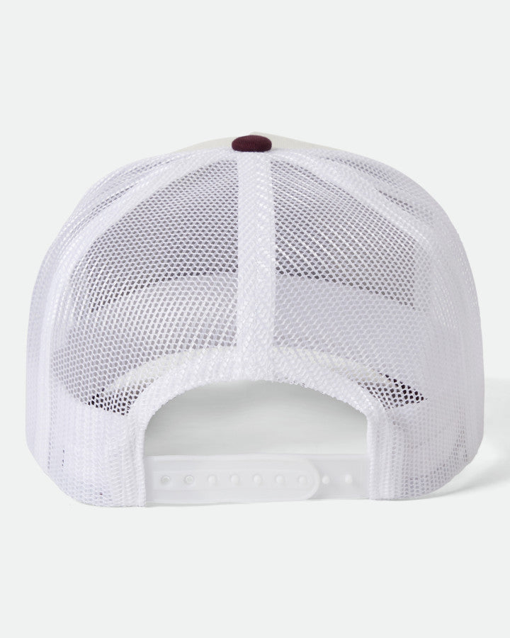 Brixton Genuine QLTY MP Trucker Snapback Off White/Port