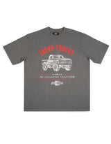 Gilroy Chevrolet Heritage Stamp Vintage Tee Faded Black