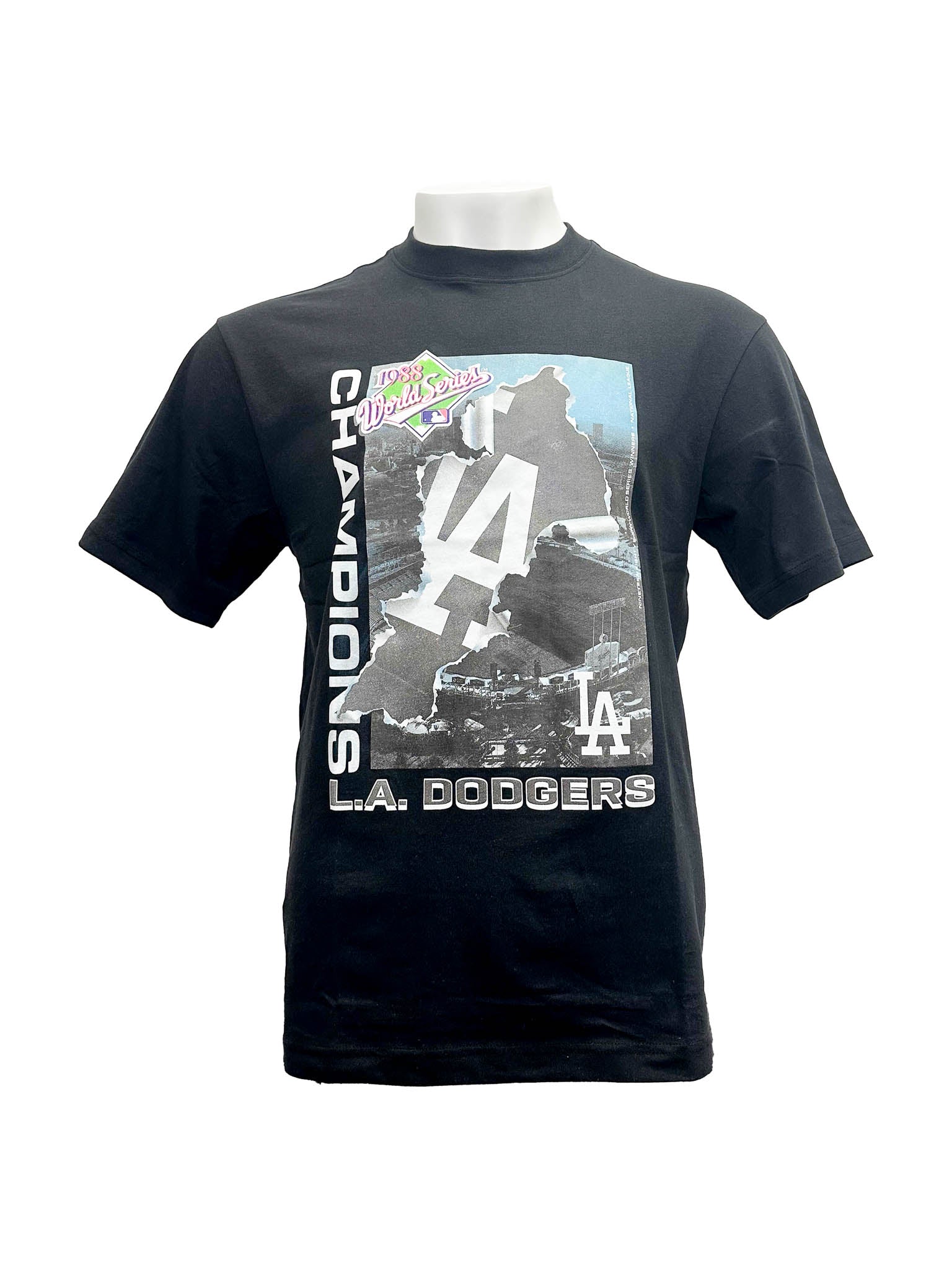 Majestic MLB RIP Champs Tee Los Angeles Dodgers Black