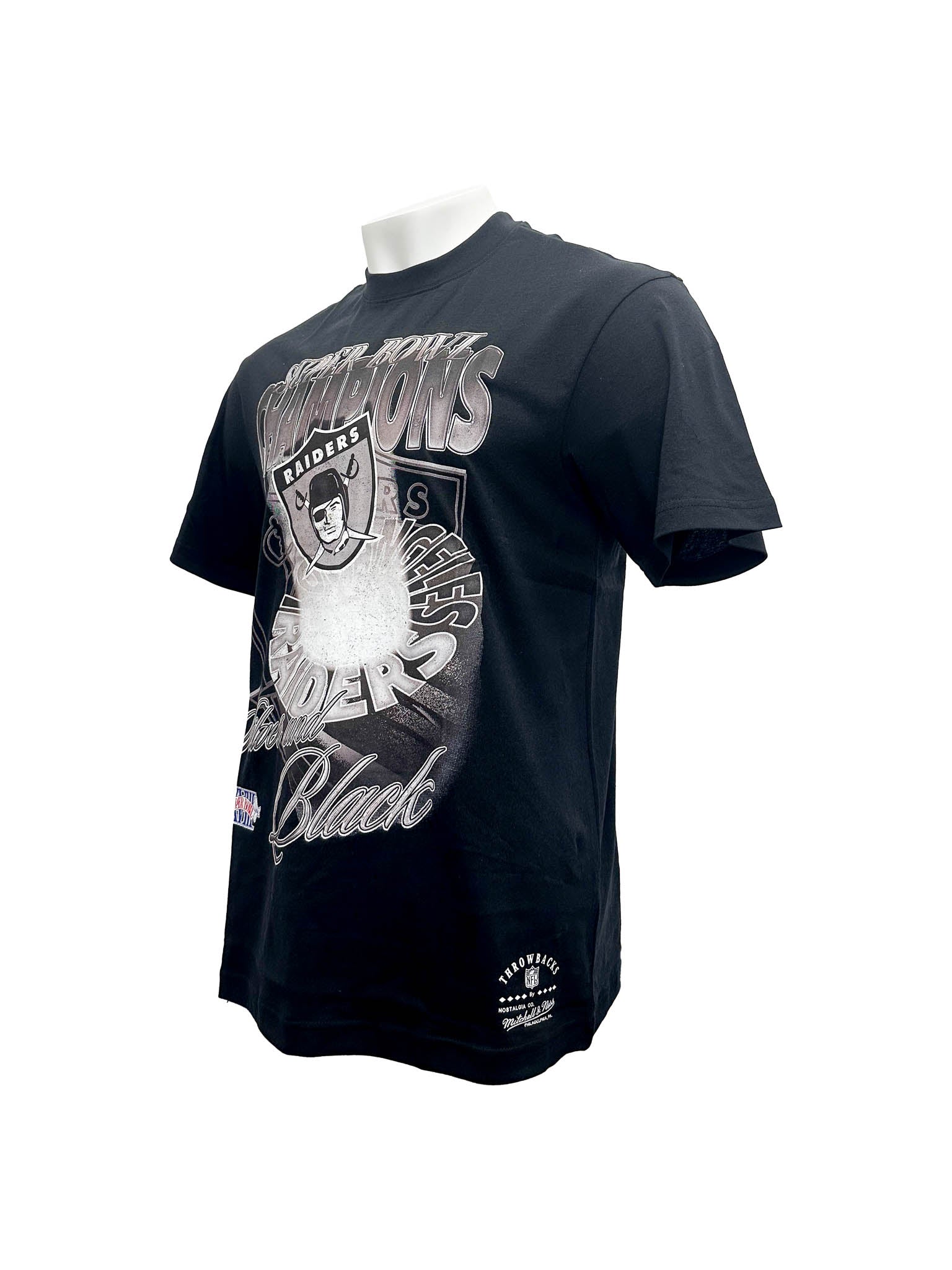 Mitchell & Ness NFL Hardlight Tee Las Vegas Raiders Faded Black