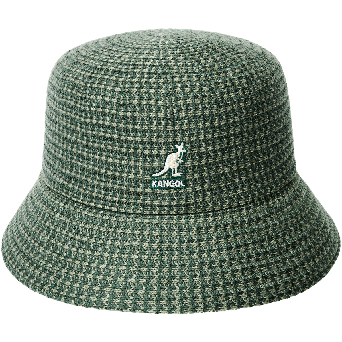 Kangol Grid Knit Bucket Deep Emerald