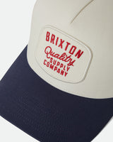 Brixton Hubal C MP Trucker Cap Off White/Midnight Blue