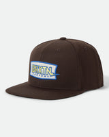 Brixton Lightning Snapback Pinecone Brown