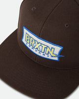 Brixton Lightning Snapback Pinecone Brown