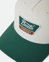 Brixton Linwood C MP Snapback Off White/Primal Green