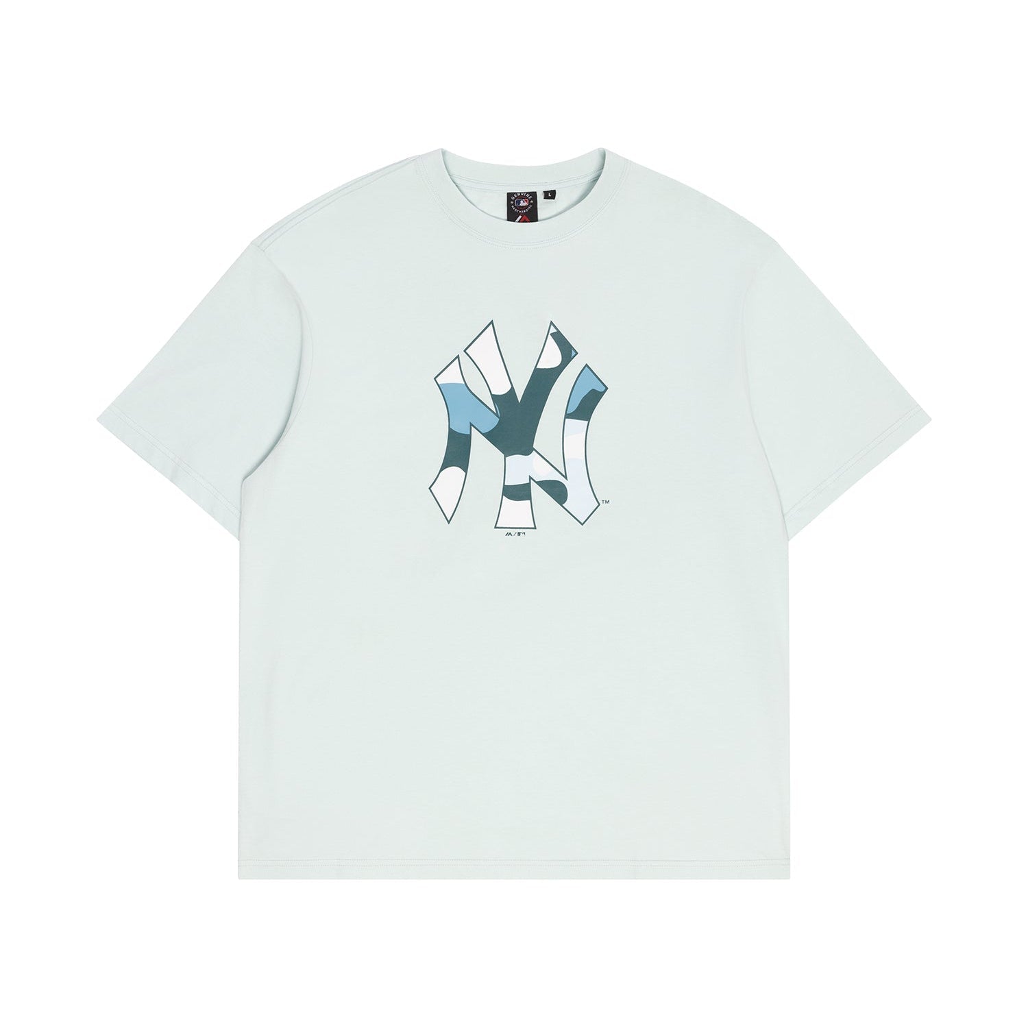Majestic MLB Camo Logo Tee New York Yankees Sky Blue