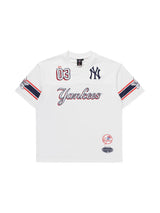 Majestic MLB City Connect Mesh Oversized Tee New York Yankees Vintage White