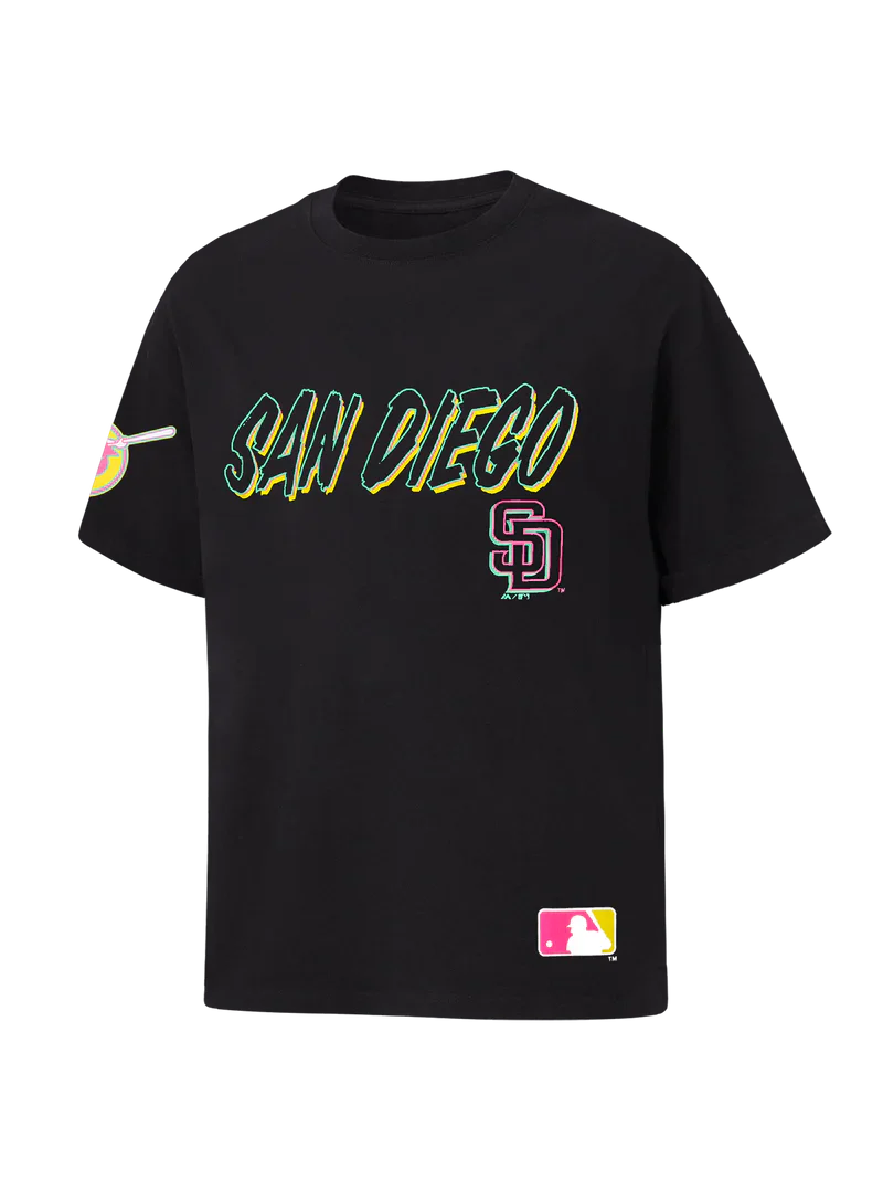 Majestic MLB City Connect Shadow Pop Tee San Diego Padres Faded Black