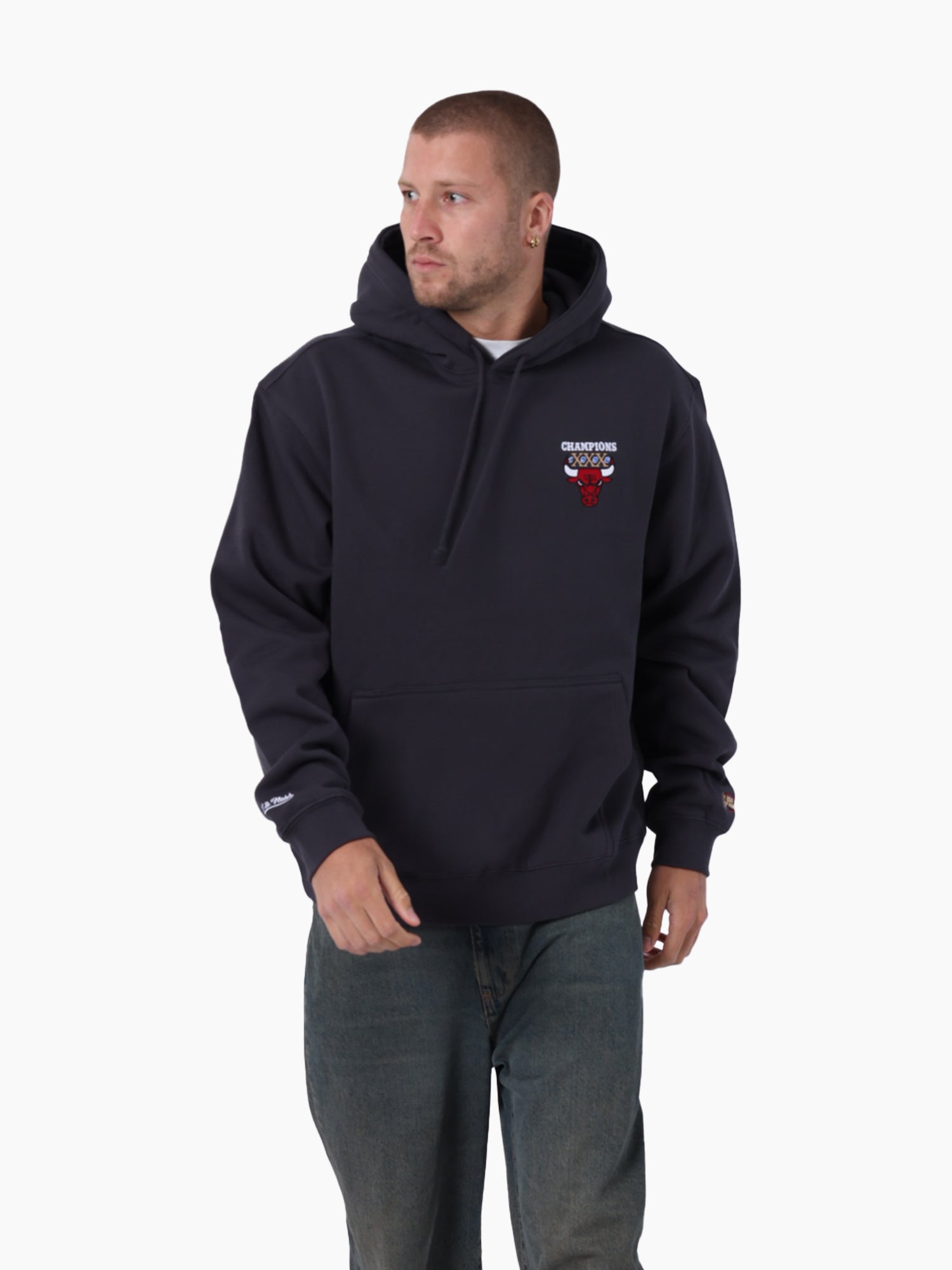 Mitchell & Ness NBA 30 Year Hoodie Chicago Bulls Washed Black