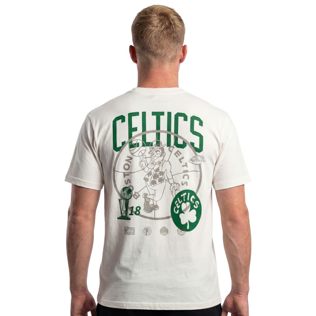 Mitchell & Ness NBA Boston Celtics 18 Tee Vintage White