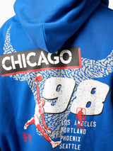 Mitchell & Ness NBA Cement Hoodie Chicago Bulls Royal