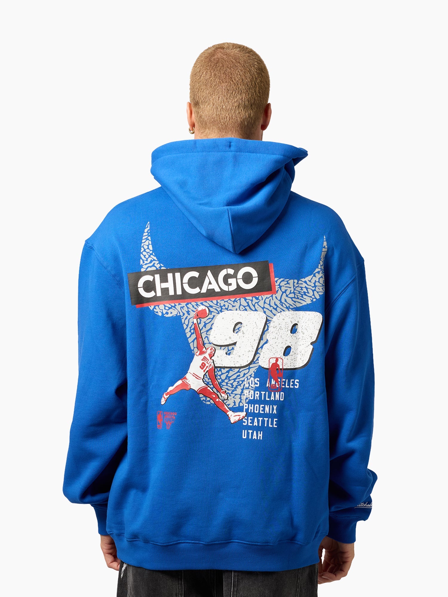 Mitchell & Ness NBA Cement Hoodie Chicago Bulls Royal