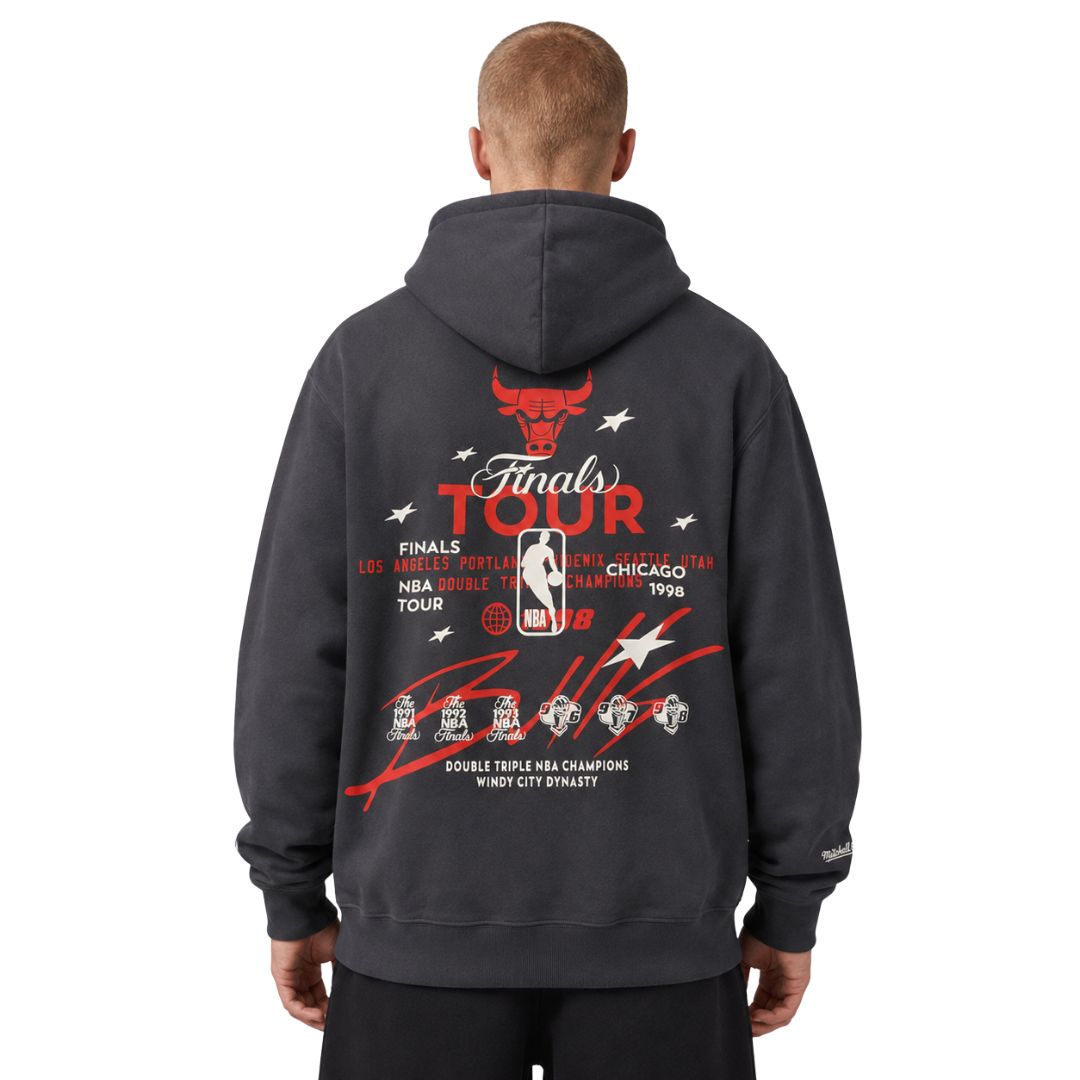Mitchell & Ness NBA Finals Tour Hoodie Chicago Bulls Washed Black