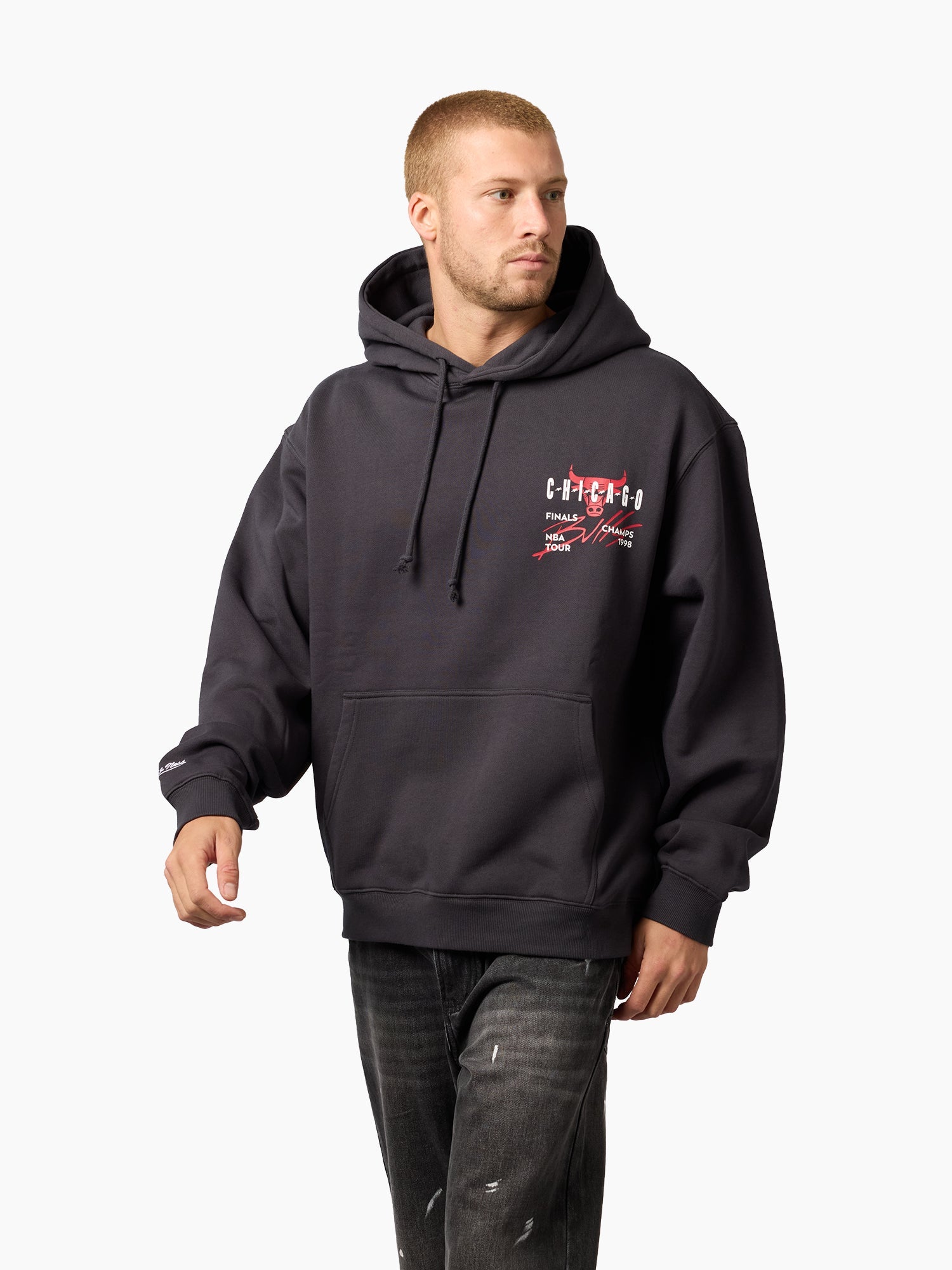 Mitchell & Ness NBA Finals Tour Hoodie Chicago Bulls Washed Black