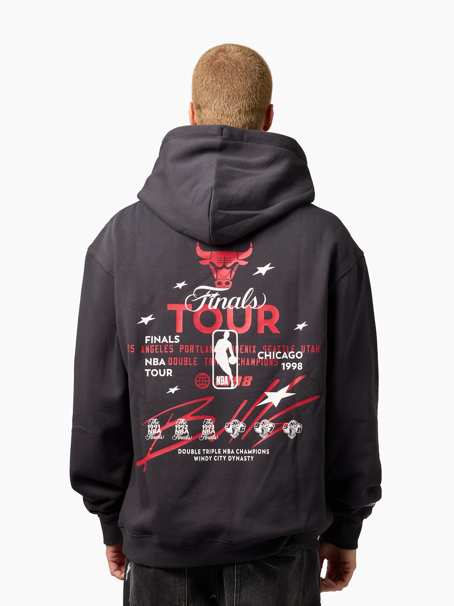Mitchell & Ness NBA Finals Tour Hoodie Chicago Bulls Washed Black