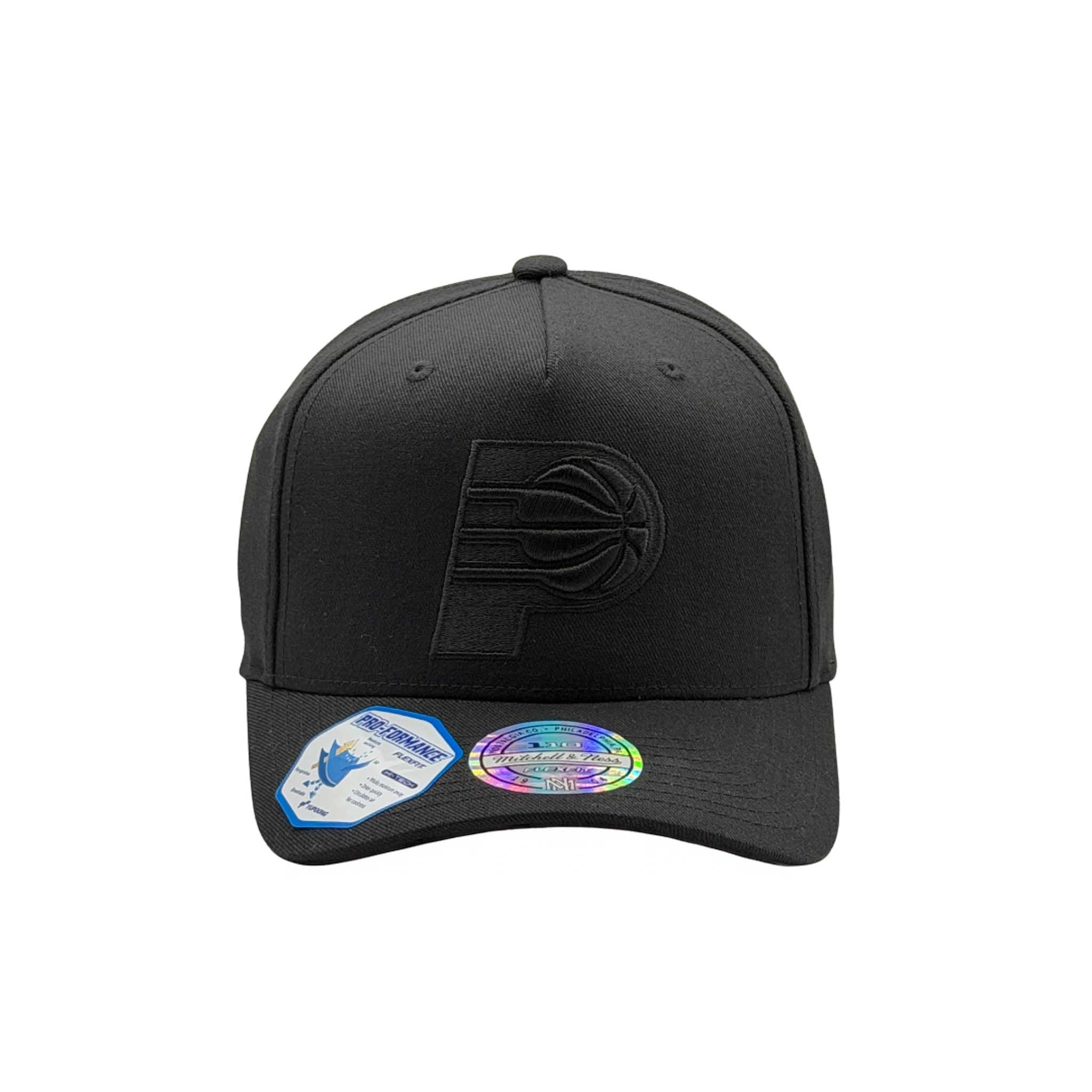 Mitchell & Ness NBA Flexfit 110 Black On Black Indiana Pacers